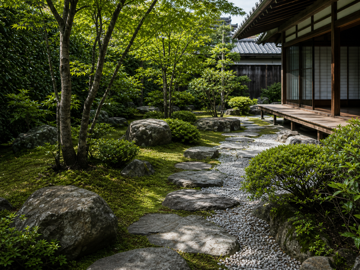 草刈後の庭
