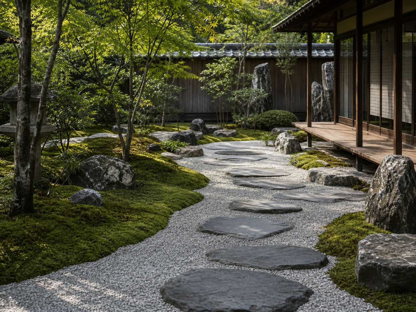 草取り後の庭